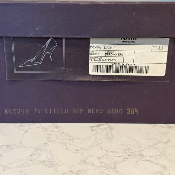 Prada Black Nappa Vitello leather pump - Picture 9 of 9